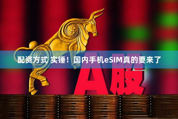 配资方式 实锤！国内手机eSIM真的要来了